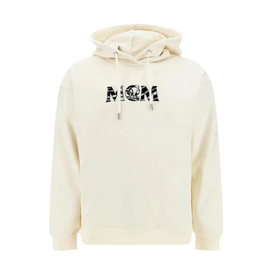 MCM SS23 Obsidian Black Logo Full-Print Cotton Hoodie MHADSJP01