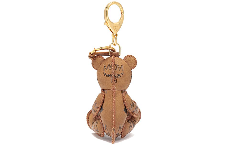 Purchase MCM SS23 Monogram Bear Key Charm Keychain Unisex Couple Accessory in Cognac. MXZAAXL01CO001【】