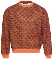 MCM SS23 Orange Monogram Print Crewneck Long Sleeve Sweatshirt Men MHAAAMD01C400L MCM SS23 Orange Monogram Print Crewneck Long Sleeve Sweatshirt Men MHAAAMD01C400L