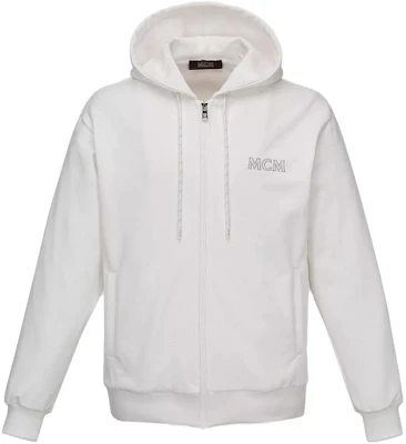 MCM SS23 白色刺繡Logo拉鍊連帽外套 MHADSBC01WG00L Buy MCM SS23 白色刺繡Logo拉鍊連帽外套 MHADSBC01WG00L