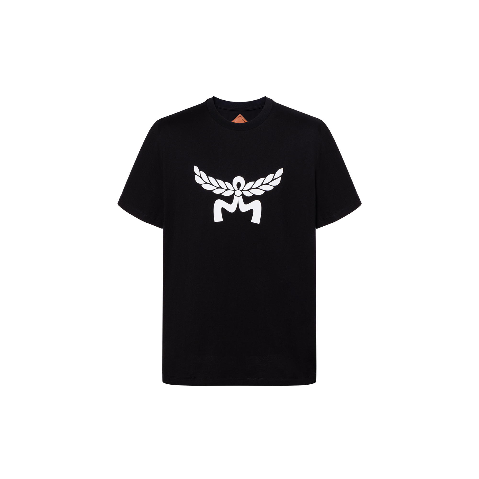 MCM SS24  Loose Fit Logo Graphic Black Crewneck T-Shirt. MHTESMM05BK