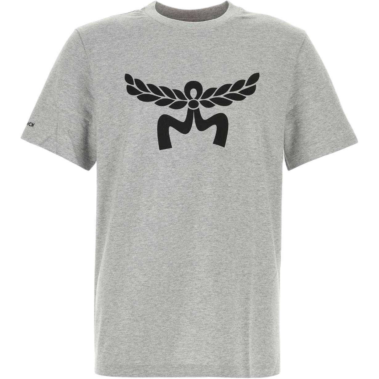 MCM SS24 Logo Graphic Print Unisex Crewneck T-Shirt Gray MHTESMM05ET