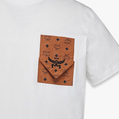 MCM SS24 Unisex White Crewneck T-Shirt with Logo Patch. MHTEAMM07WT Shop MCM SS24 Unisex White Crewneck T-Shirt with Logo Patch. MHTEAMM07WT