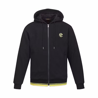 MCM Stripe Trim Hooded Jacket for Men - Black MHACSCK04BK