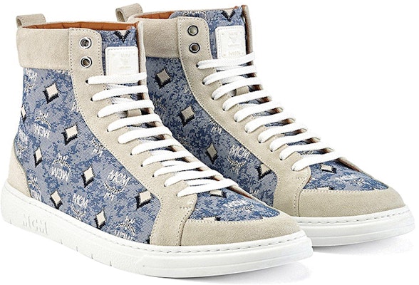 MCM Terrain 'Light Blue Vintage High-Top Canvas' MEXBATQ04LU041 Order MCM Terrain 'Light Blue Vintage High-Top Canvas' MEXBATQ04LU041