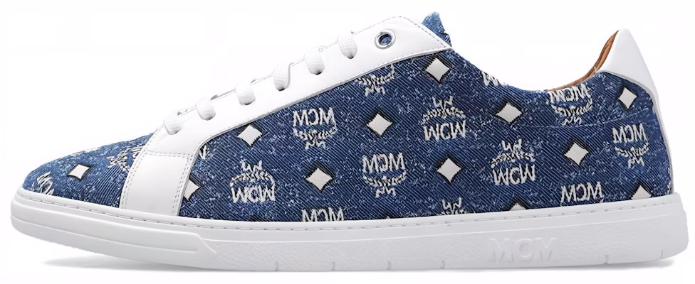 MCM Terrain Lo 牛仔布 低筒繫帶 時尚板鞋 男款 藍白色 Buy MCM Terrain Lo 牛仔布 低筒繫帶 時尚板鞋 男款 藍白色