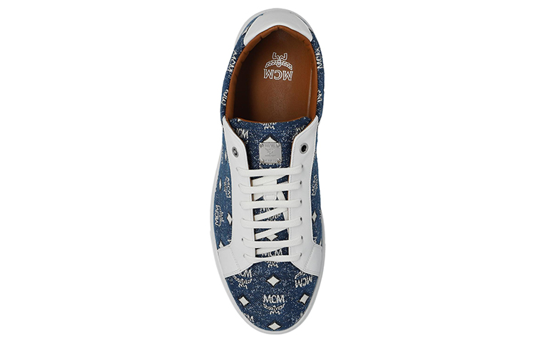 Shop MCM Terrain Low 'Azul Denim Blanco' MEXDSTD01LE