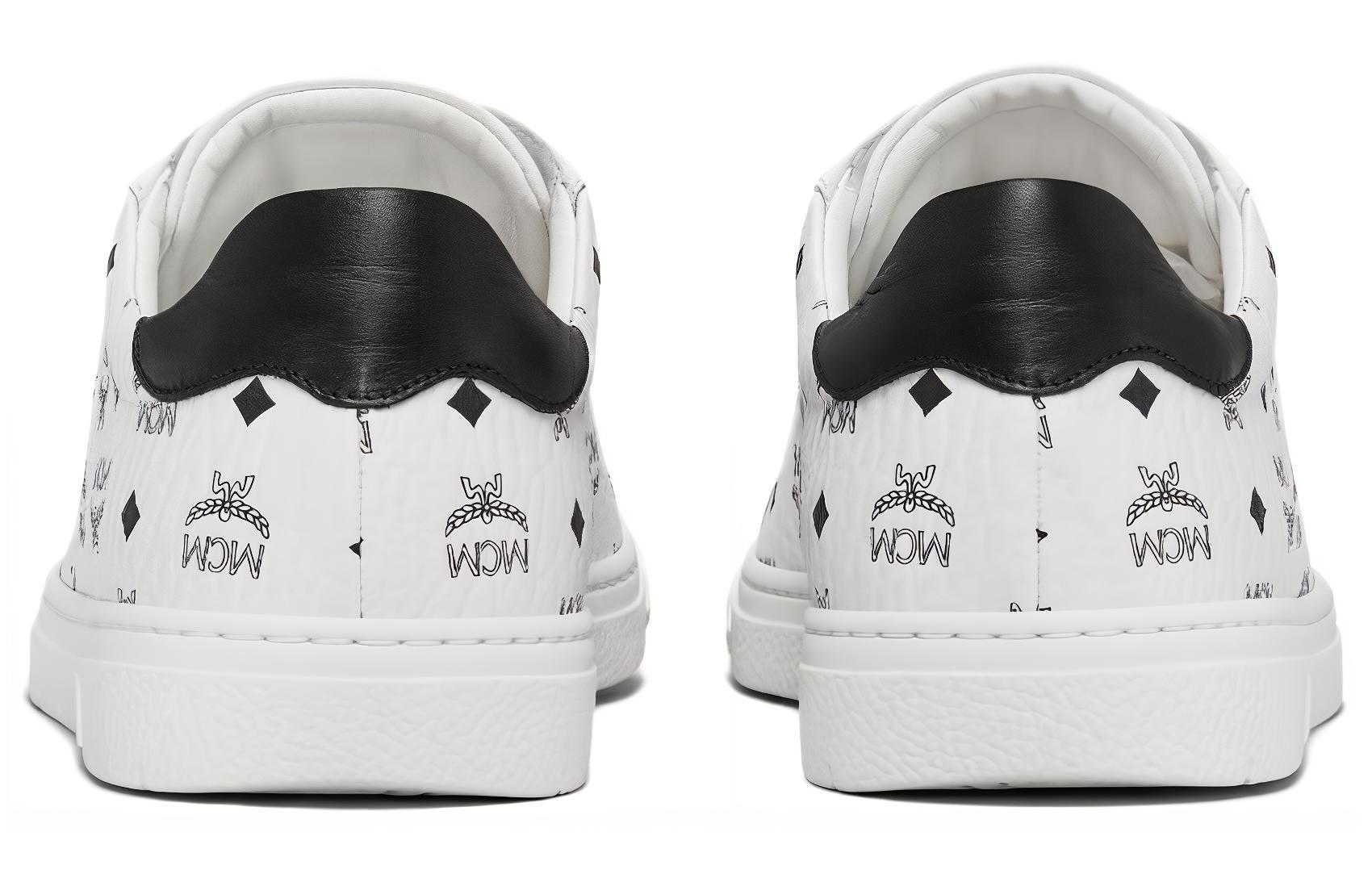 Purchase MCM Visetos Low ''Bianco Nero'' MEXAAMM11WT