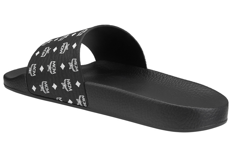 Lookbook MCM Visetos Rubber Slide 'Black' MEX8AMM60BK042