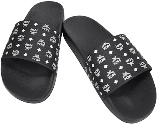 MCM Visetos Rubber Slide 'Black' MEX8AMM60BK042 Shop MCM Visetos Rubber Slide 'Black' MEX8AMM60BK042