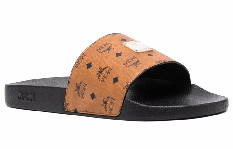 Order MCM Visetos 拖鞋 红棕色 MEXCSMM23CO