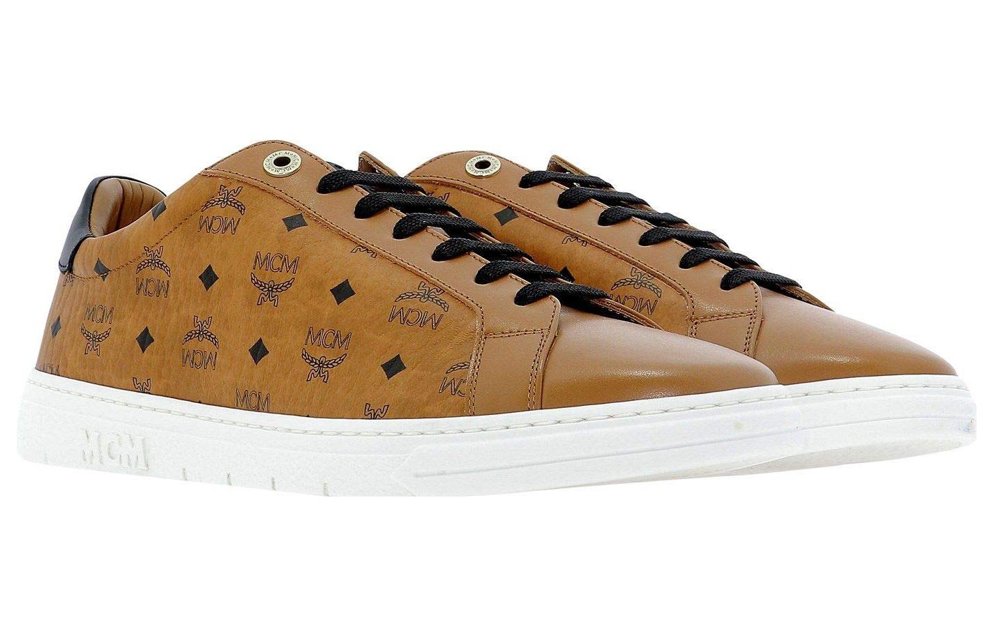 Order MCM Visetos Terrain Low ''Monogramm-Print - Cognac'' MEXAAMM11CO