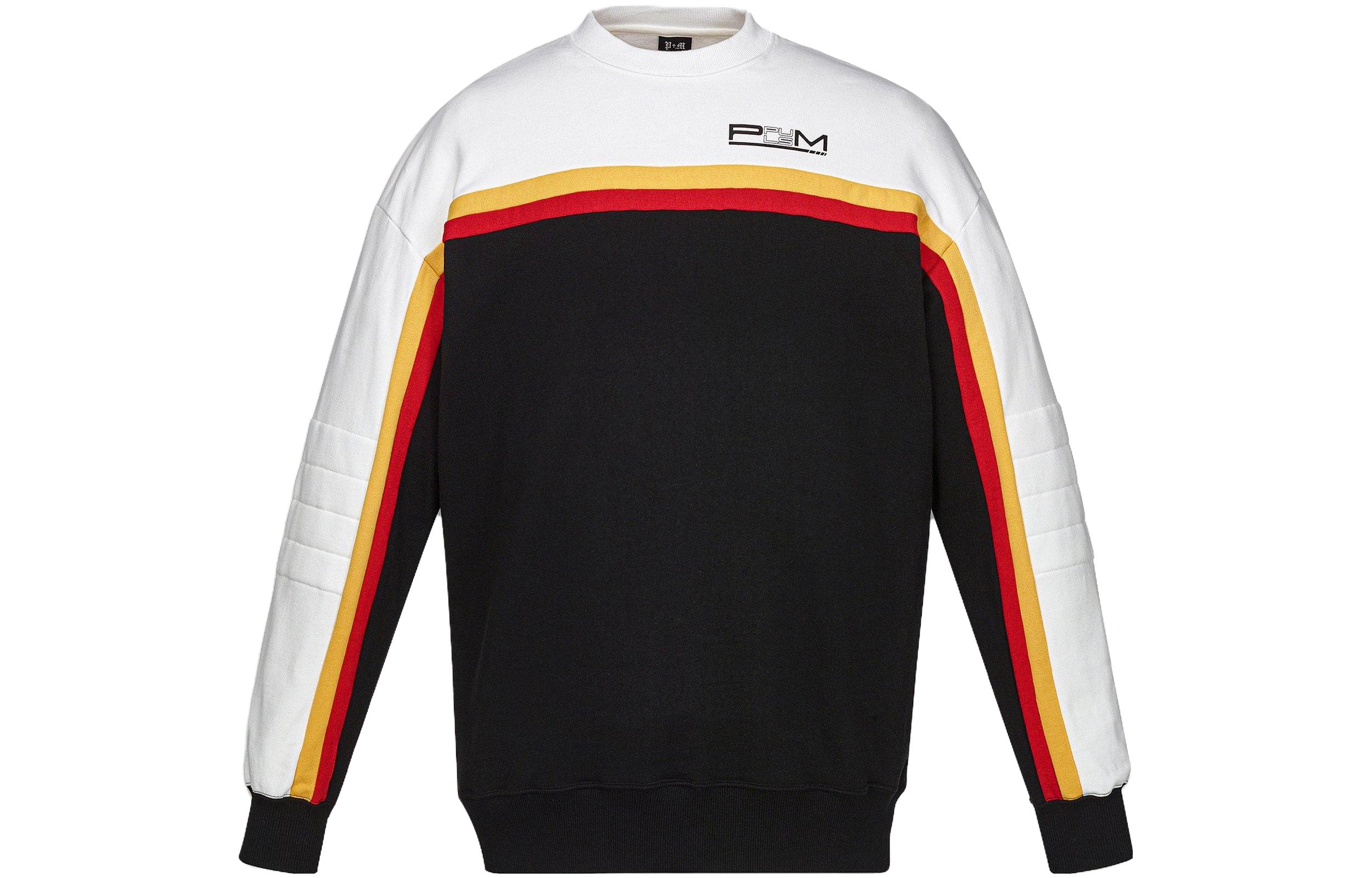 MCM x PHENOMENON FW23 Colorblock Logo Print Long Sleeve Sweatshirt MHADAJP03BK00L