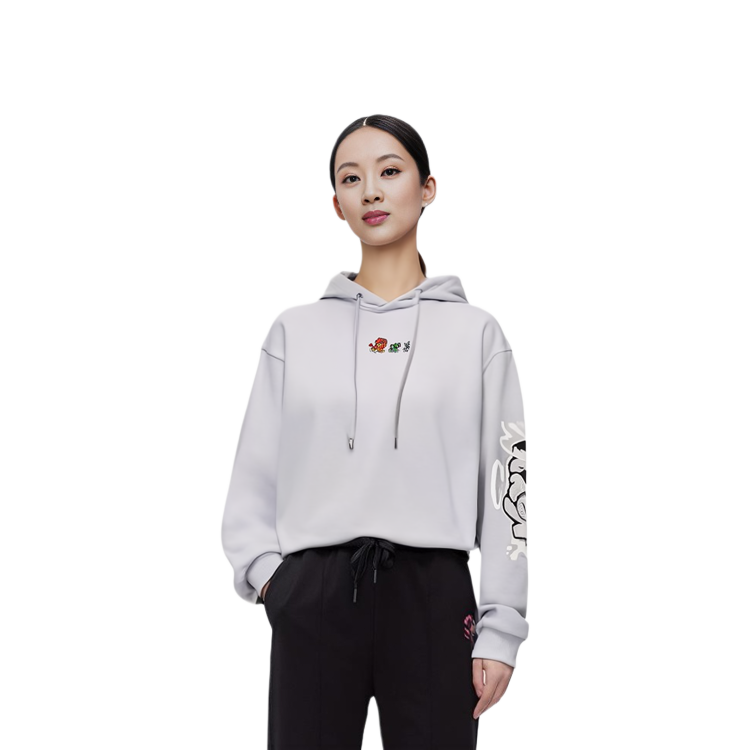 Shop MCM x SAMBYPEN Visetos 印花灰色男女連帽衫 MHABASP01EH00L