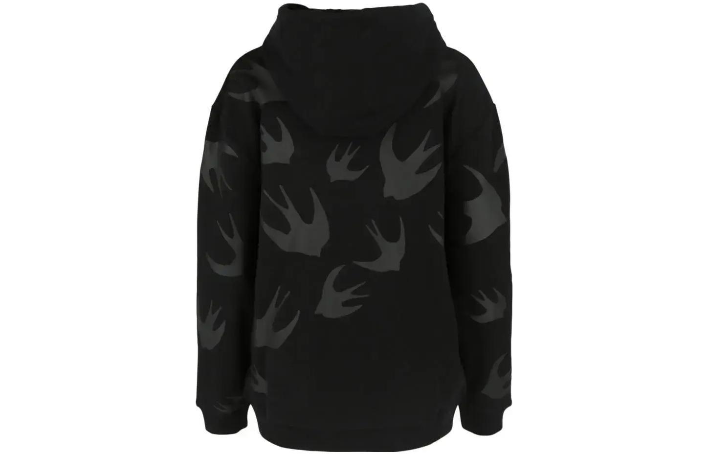 Lookbook 麦昆McQ亚历山大印花抽绳连帽衫 - 黑色 527546-RRB58-1891