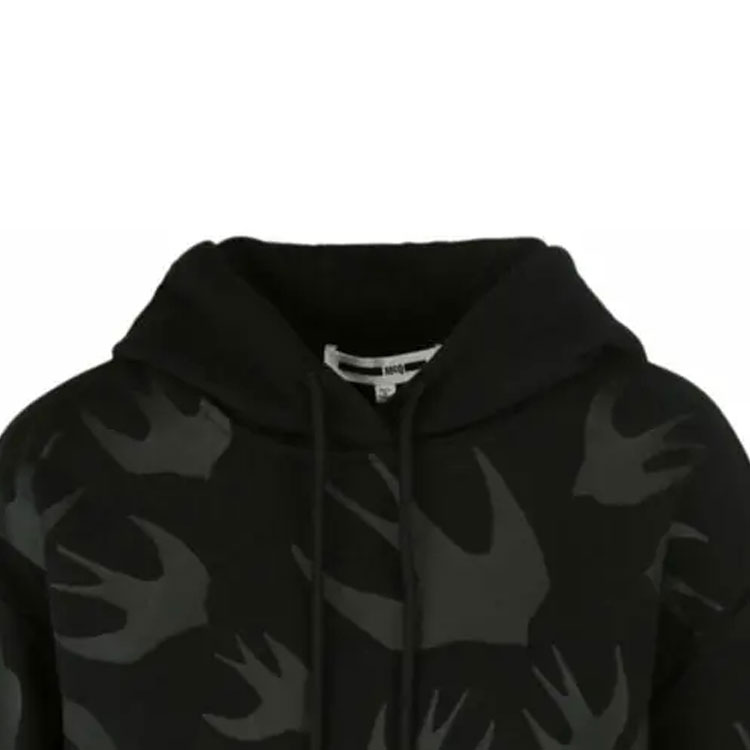 Shop 麦昆McQ亚历山大印花抽绳连帽衫 - 黑色 527546-RRB58-1891