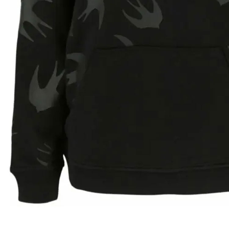 Sizing 麦昆McQ亚历山大印花抽绳连帽衫 - 黑色 527546-RRB58-1891