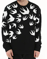 Order McQ Alexander McQueen 黑色燕子印花圓領運動衫 545415-RLT72-1000