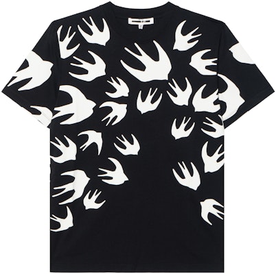 McQ 亚历山大·麦昆 黑色燕子印花棉质短袖T恤 291571-RLT71-1000 Buy McQ 亚历山大·麦昆 黑色燕子印花棉质短袖T恤 291571-RLT71-1000