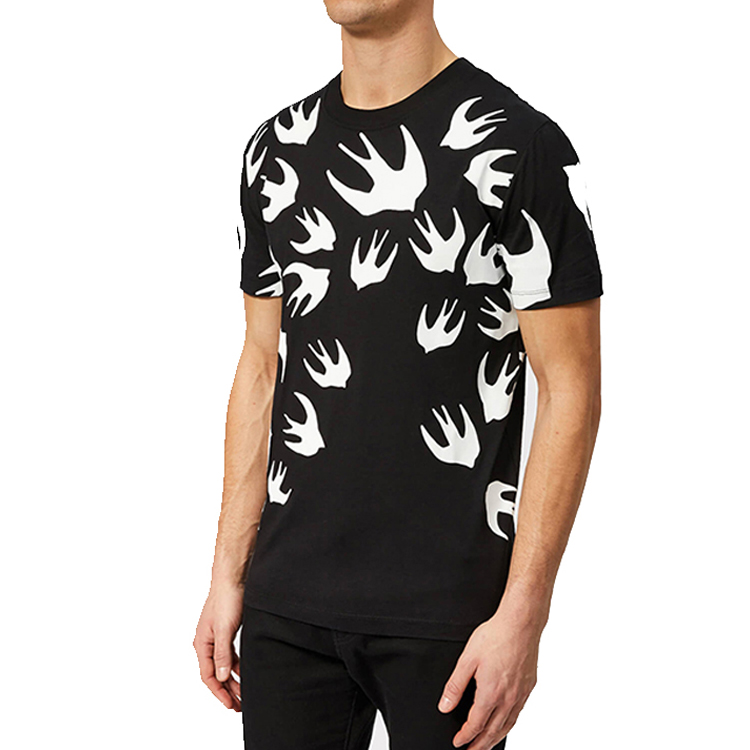 Lookbook McQ 亚历山大·麦昆 黑色燕子印花棉质短袖T恤 291571-RLT71-1000