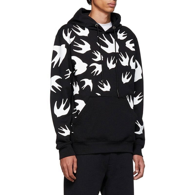 Purchase 맥큐 알렉산더 맥퀸 블랙 스왈로우 프린트 후디 545412-RLT72-1000