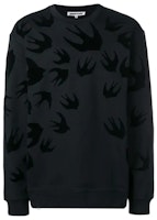 McQ Alexander McQueen Black Swallow Print Sweatshirt Long Sleeve 545415RLT74 McQ Alexander McQueen Black Swallow Print Sweatshirt Long Sleeve 545415RLT74