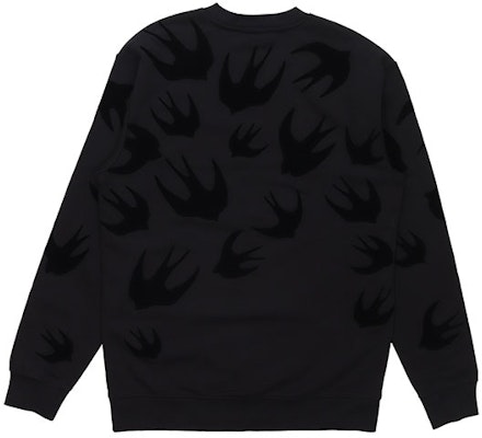 マックキュー アレキサンダー・マックイーン ブラック スワロープリント 長袖スウェット 545415RLT74 Lookbook マックキュー アレキサンダー・マックイーン ブラック スワロープリント 長袖スウェット 545415RLT74