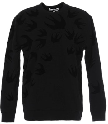 맥큐 알렉산더 맥퀸 블랙 벨벳 제비 프린트 스웻셔츠 545415-RLT74-1000 Order 맥큐 알렉산더 맥퀸 블랙 벨벳 제비 프린트 스웻셔츠 545415-RLT74-1000