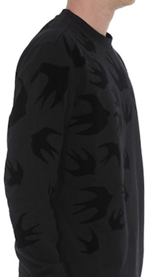 맥큐 알렉산더 맥퀸 블랙 벨벳 제비 프린트 스웻셔츠 545415-RLT74-1000 Shop 맥큐 알렉산더 맥퀸 블랙 벨벳 제비 프린트 스웻셔츠 545415-RLT74-1000