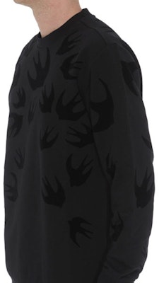 맥큐 알렉산더 맥퀸 블랙 벨벳 제비 프린트 스웻셔츠 545415-RLT74-1000 Purchase 맥큐 알렉산더 맥퀸 블랙 벨벳 제비 프린트 스웻셔츠 545415-RLT74-1000