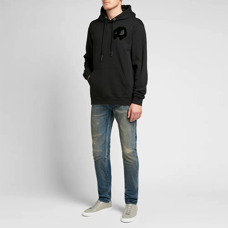 Sizing 맥큐 알렉산더 맥퀸 카툰 그래픽 후디 - 블랙 545412-RNT14-1000