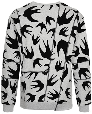 맥큐 알렉산더 맥퀸 플로크드 스왈로우 크루넥 스웻셔츠 라이트 그레이 519433-RLR33-1225 Lookbook 맥큐 알렉산더 맥퀸 플로크드 스왈로우 크루넥 스웻셔츠 라이트 그레이 519433-RLR33-1225