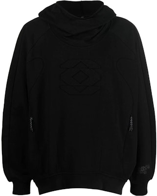 McQ Alexander McQueen FW22 Hoodie Lelaki Hitam Embossed Oversized. 701363-RTT06-1000 Order McQ Alexander McQueen FW22 Hoodie Lelaki Hitam Embossed Oversized. 701363-RTT06-1000