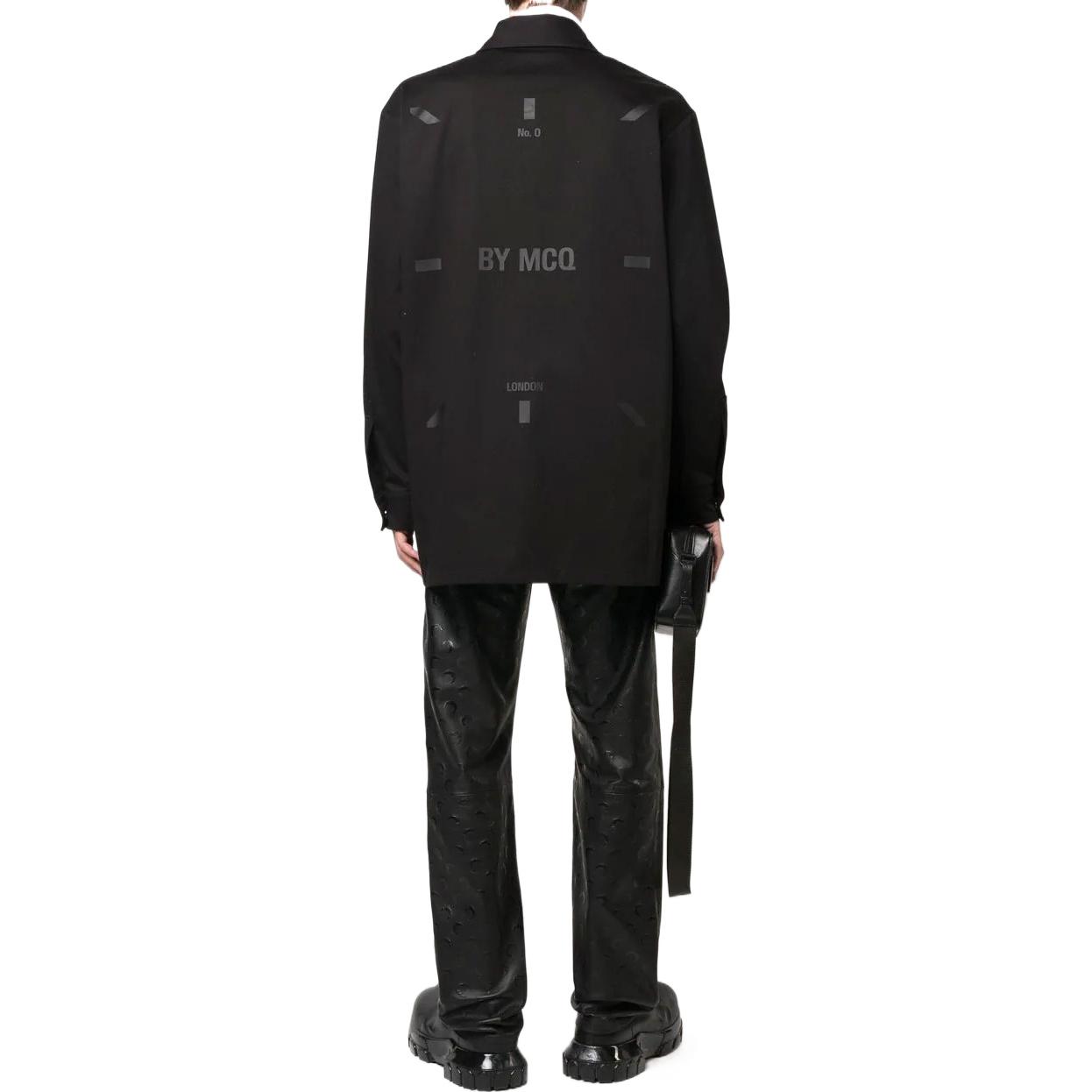 McQ Alexander McQueen FW22 Solid Patch Jacket-Style Long Sleeve Shirt Black Men 703113-RQP10-1000 圖 3