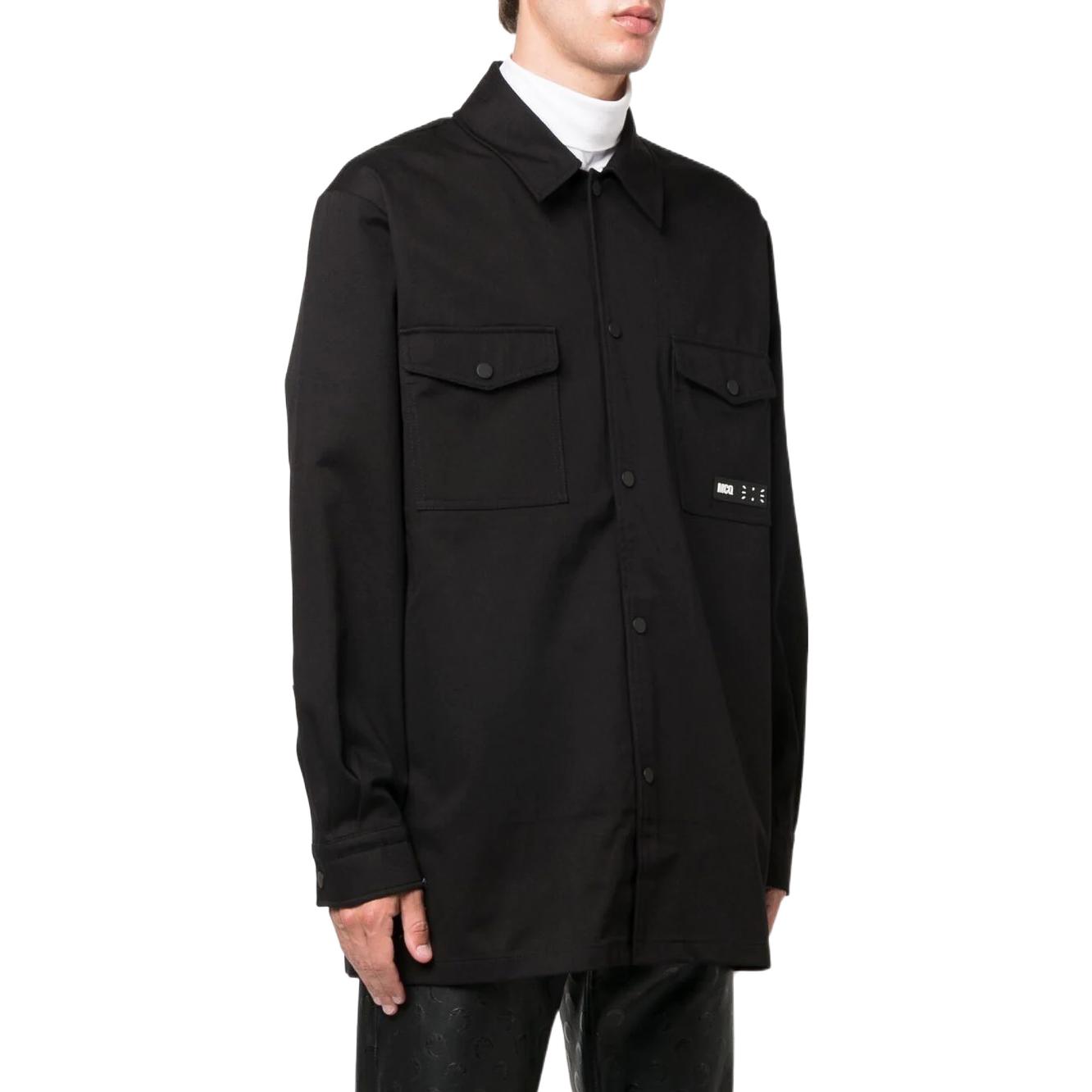 McQ Alexander McQueen FW22 Solid Patch Jacket-Style Long Sleeve Shirt Black Men 703113-RQP10-1000 圖 5