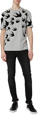 McQ 亚历山大·麦昆 灰色燕子印花棉质T恤 291571-RLT86-1225 Shop McQ 亚历山大·麦昆 灰色燕子印花棉质T恤 291571-RLT86-1225