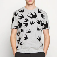 Purchase McQ Alexander McQueen 灰色燕子印花棉質T恤 291571-RLT86-1225