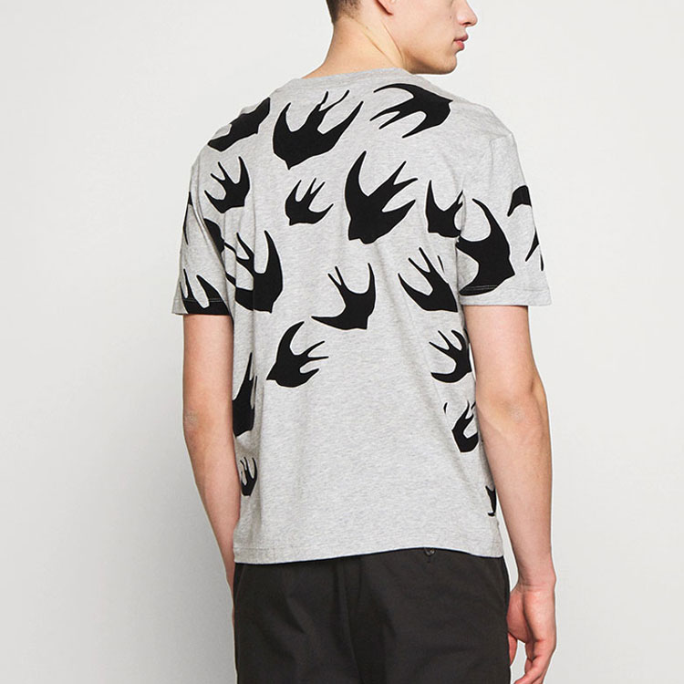 Details for McQ 亚历山大·麦昆 灰色燕子印花棉质T恤 291571-RLT86-1225