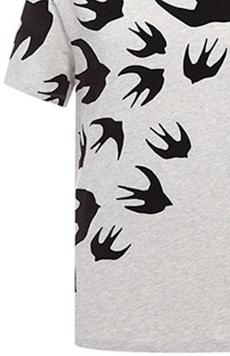 McQ 亚历山大·麦昆 灰色燕子印花棉质T恤 291571-RLT86-1225 Sizing McQ 亚历山大·麦昆 灰色燕子印花棉质T恤 291571-RLT86-1225