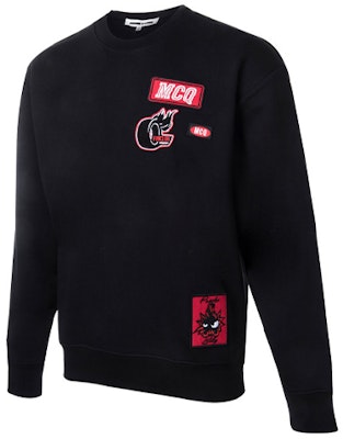 McQ Alexander McQueen Pullover Crewneck Casual Sweatshirt Black 535620-RMT09-1000 Order McQ Alexander McQueen Pullover Crewneck Casual Sweatshirt Black 535620-RMT09-1000