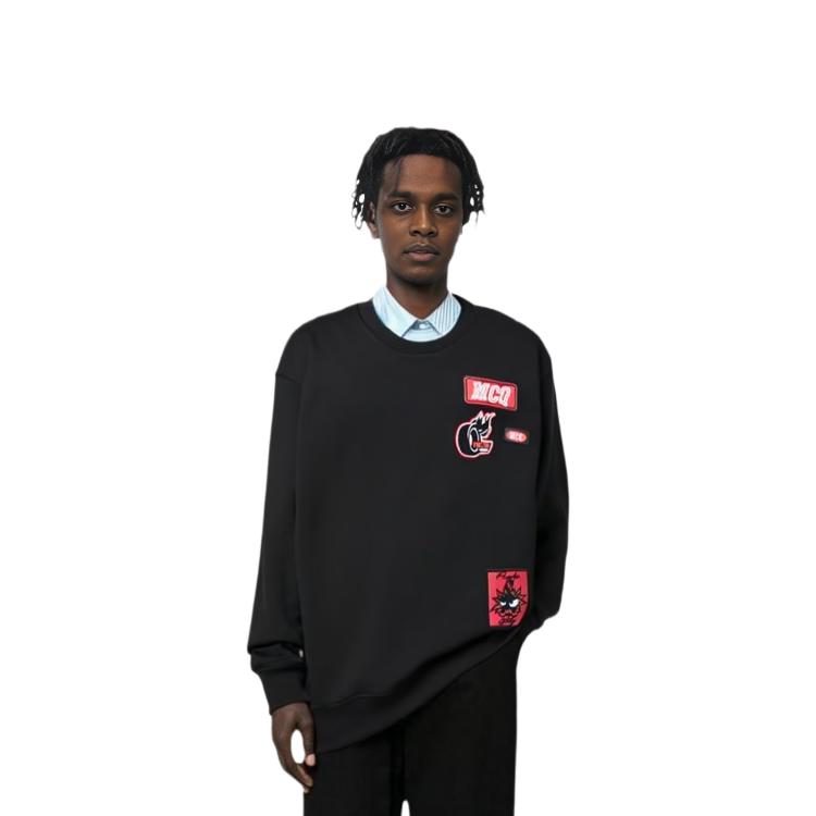 Purchase McQ Alexander McQueen Pullover Crewneck Casual Sweatshirt Black 535620-RMT09-1000