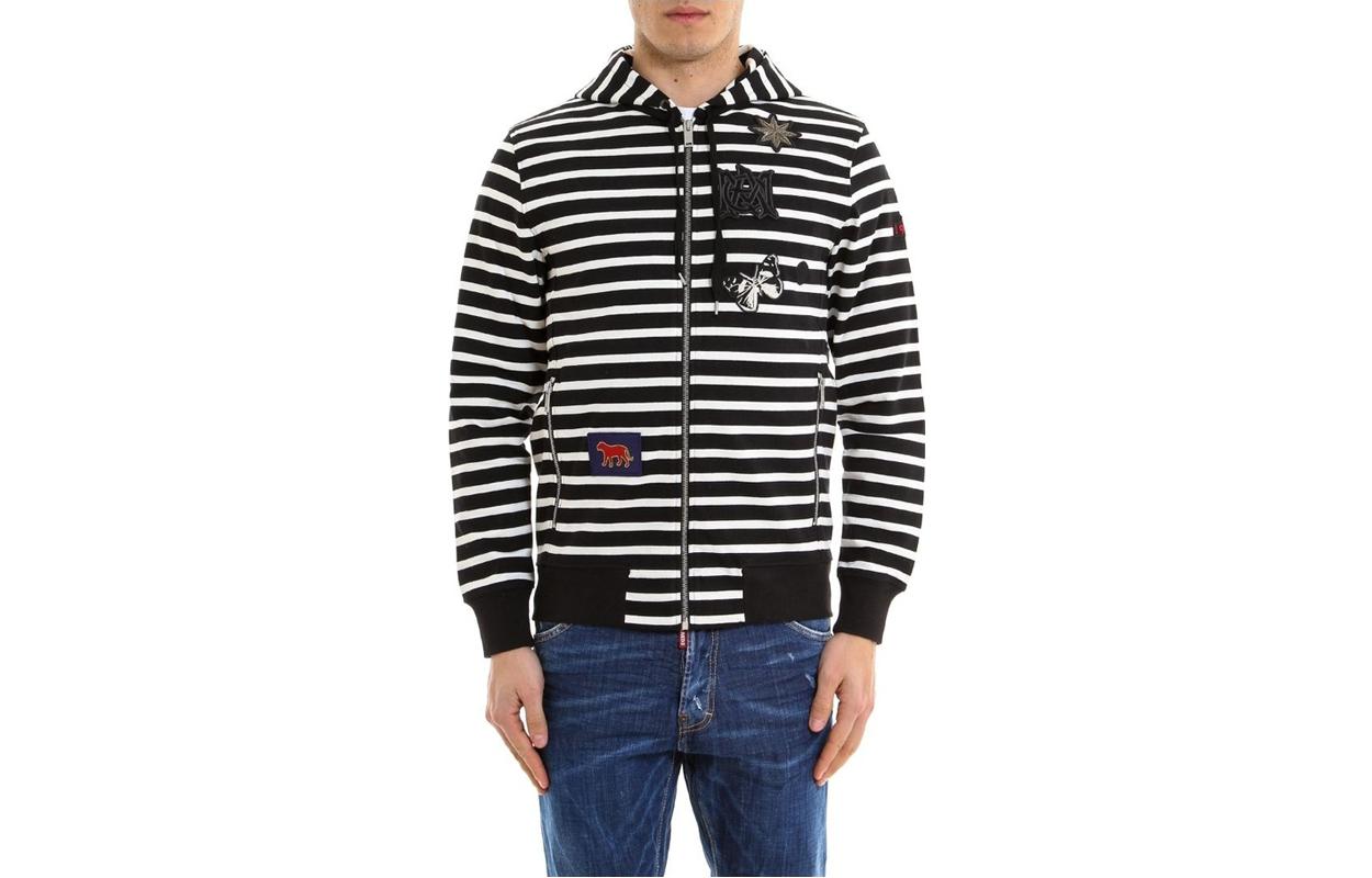 Order McQ Alexander McQueen 條紋徽章刺繡連帽外套 男款 多色 453136-QIZU3-0901