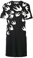 McQ Alexander McQueen Swallow Print Crew Neck Dress Black 520 Gift 395772-RLT71-1000 McQ Alexander McQueen Swallow Print Crew Neck Dress Black 520 Gift 395772-RLT71-1000