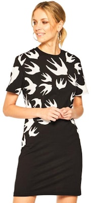 McQ Alexander McQueen Swallow Print Crew Neck Dress Hitam Hadiah 520 395772-RLT71-1000 Sizing McQ Alexander McQueen Swallow Print Crew Neck Dress Hitam Hadiah 520 395772-RLT71-1000