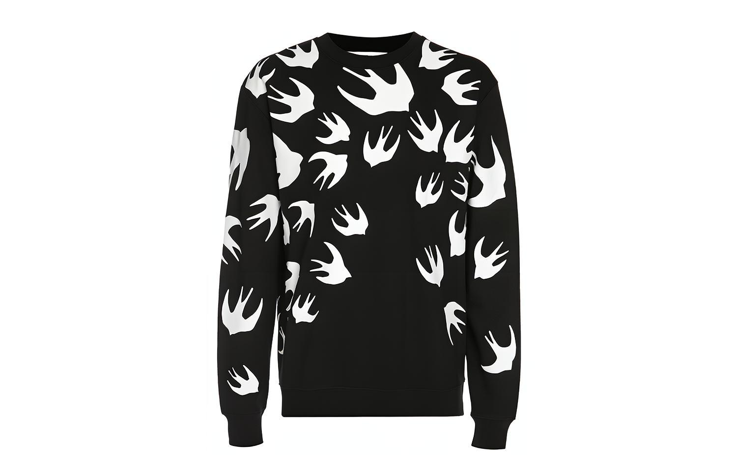 McQ Alexander McQueen Unisex Swallow Sweatshirt Black Long Sleeve 348190-RLT72-1000