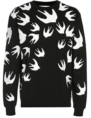 맥큐 알렉산더 맥퀸 유니섹스 스왈로우 블랙 긴팔 스웨트셔츠 348190-RLT72-1000 Buy 맥큐 알렉산더 맥퀸 유니섹스 스왈로우 블랙 긴팔 스웨트셔츠 348190-RLT72-1000