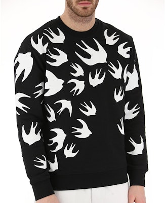 맥큐 알렉산더 맥퀸 유니섹스 스왈로우 블랙 긴팔 스웨트셔츠 348190-RLT72-1000 Lookbook 맥큐 알렉산더 맥퀸 유니섹스 스왈로우 블랙 긴팔 스웨트셔츠 348190-RLT72-1000