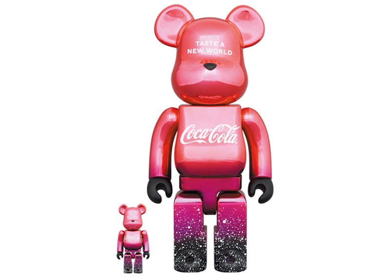 Medicom Coca-Cola Creations 100% 400% Bearbrick Figure Set (red)