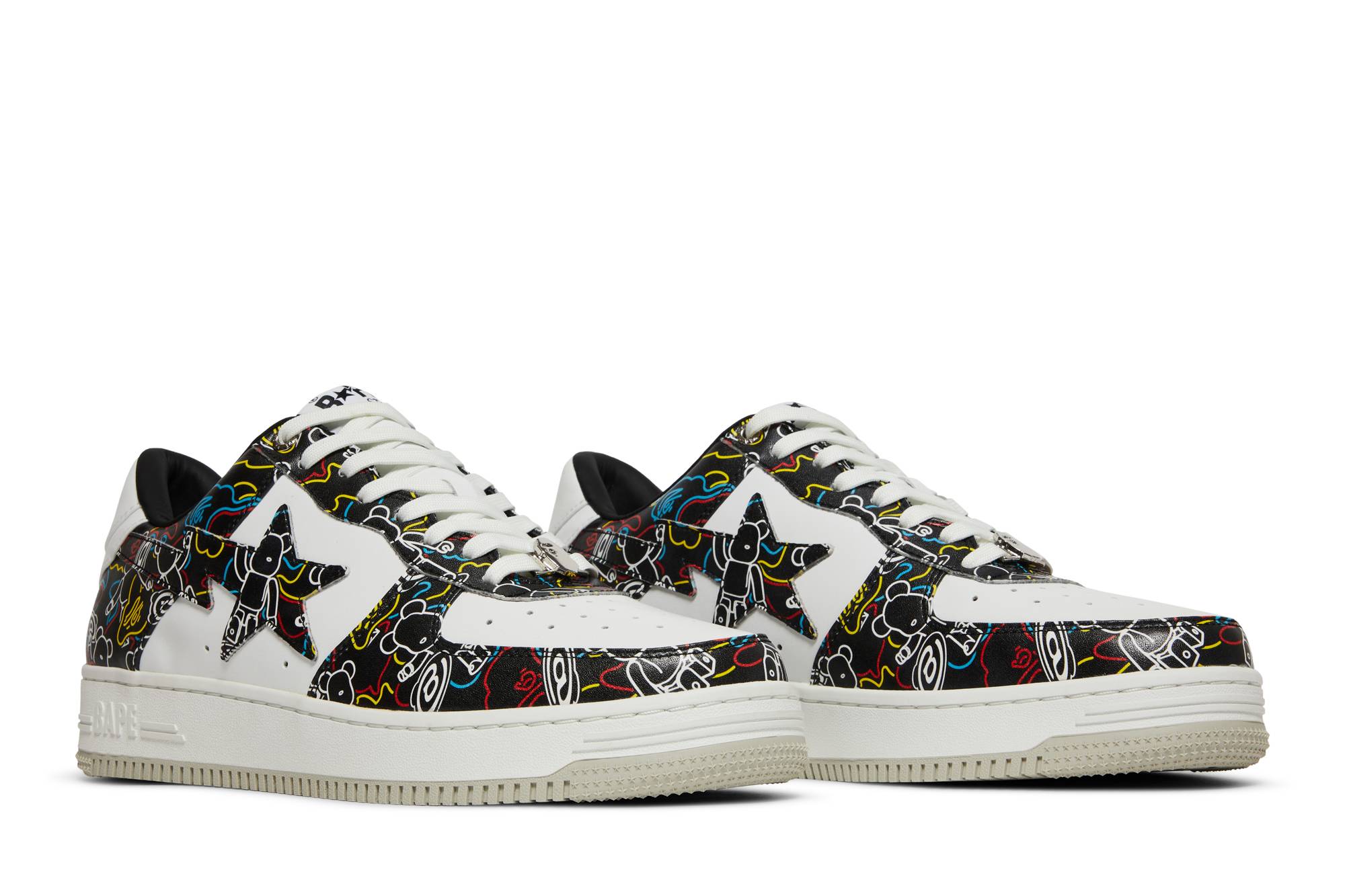 Cheap Medicom Toy x BAPE Bapesta Low M2 'Be@r Camo - Black' 1H73191913-BLK