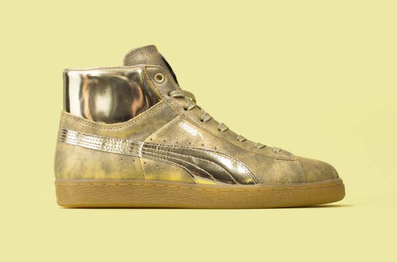 Meek Mill x Puma Suede Classic Mid '24K Gold' 358258-01